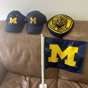 University of Michigan Hats and Flag